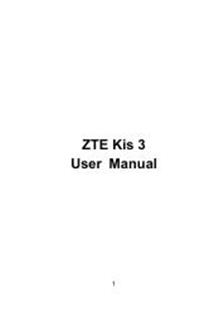 ZTE Kis 3 manual. Tablet Instructions.